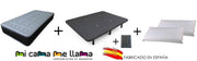 PACK COLCHON VISCOGEL + BASE TAPIZADA 3D + PATAS + ALMOHADAS VISCO