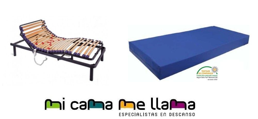 CAMA ARTICULADA ELECTRICA + COLCHON SANITARIO