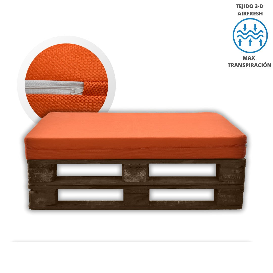 Asiento Cojín de Espuma para sofá Exterior de Palet con Funda