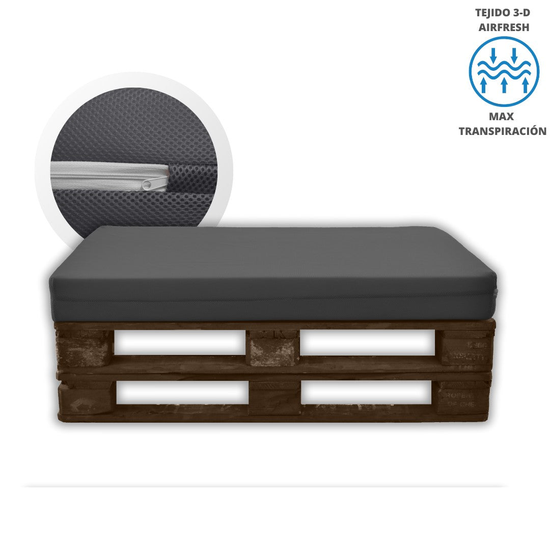 Asiento Cojín de Espuma para sofá Exterior de Palet con Funda