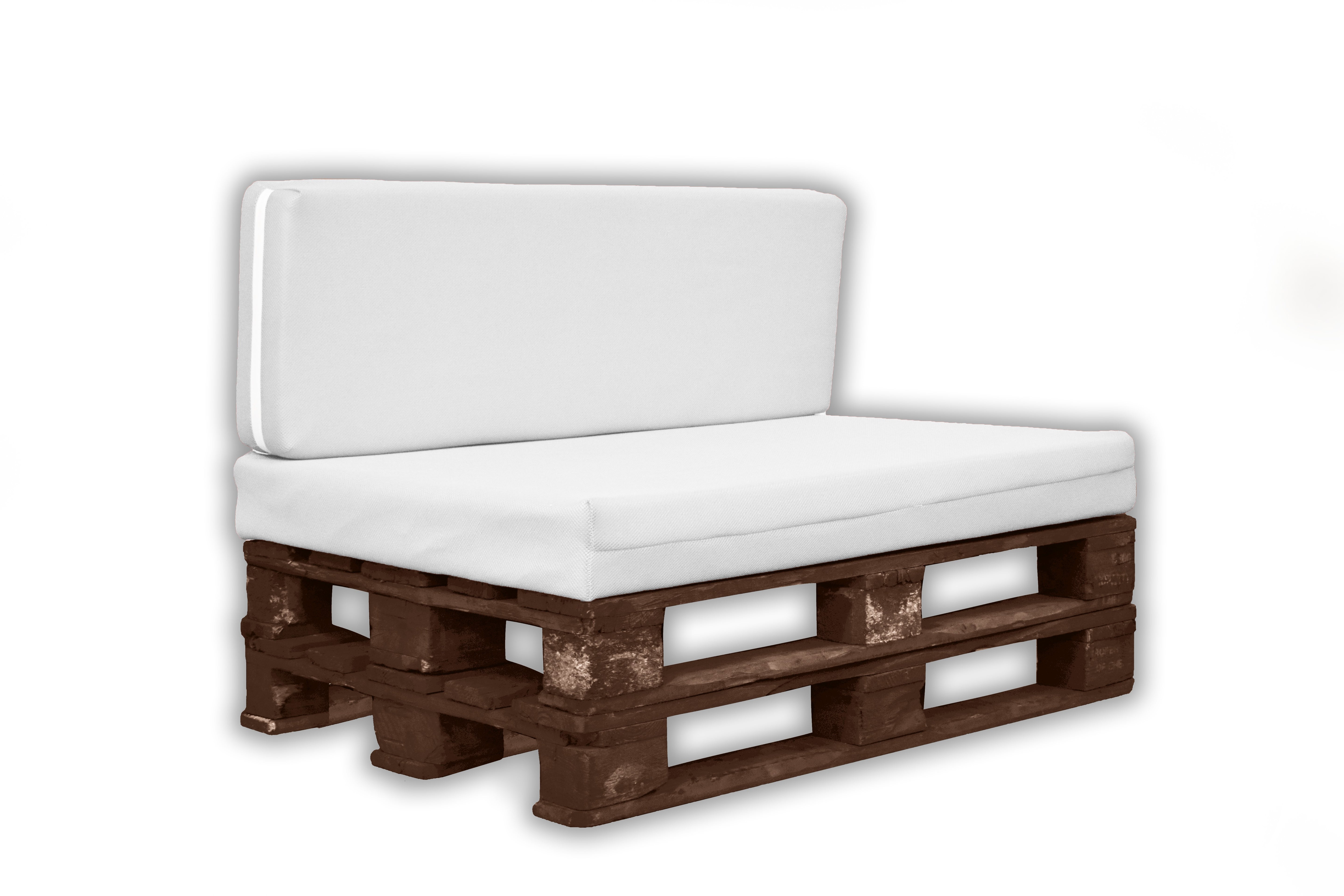 Asiento y Respaldo de Espuma para Exterior de Palet con Funda
