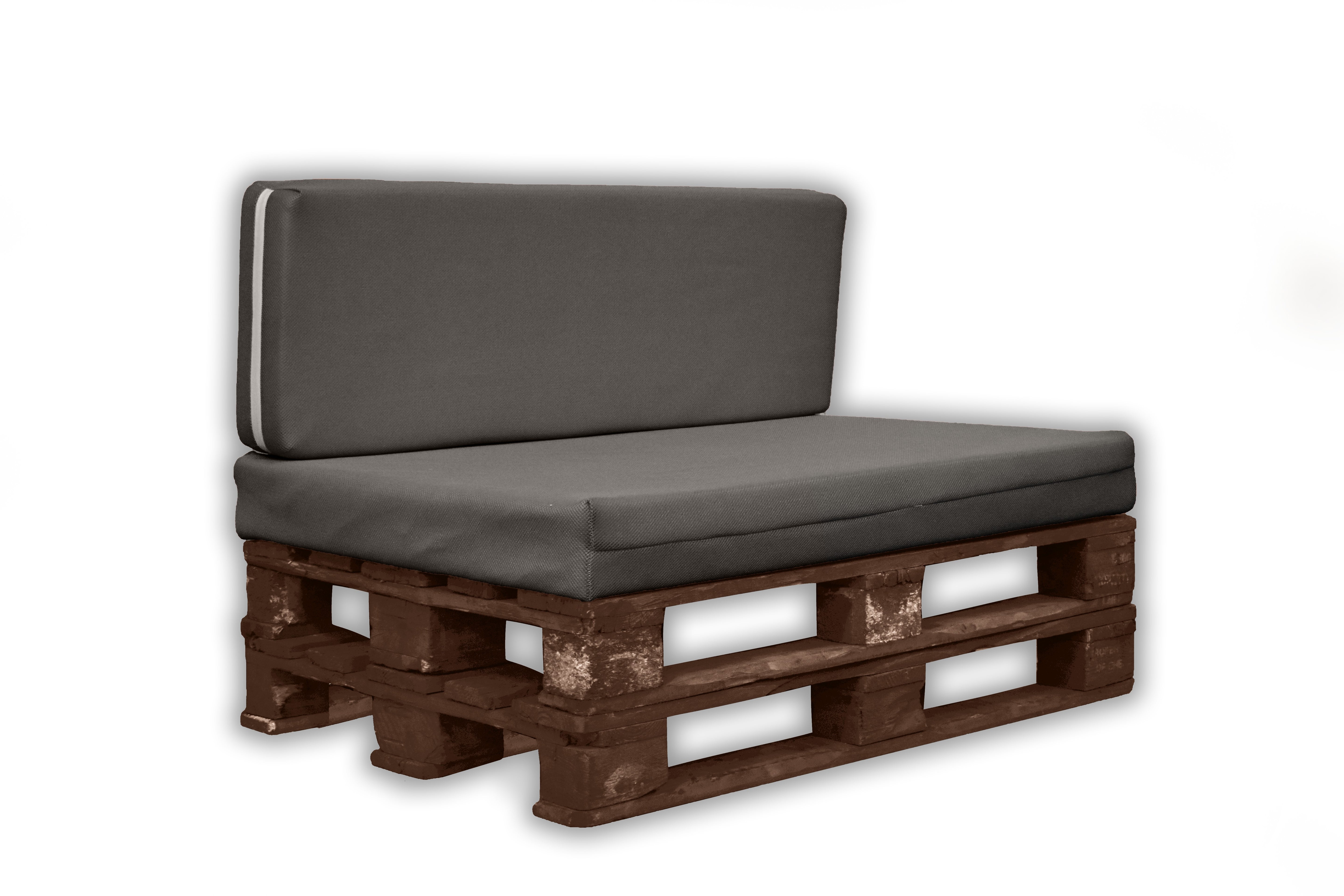 Asiento y Respaldo de Espuma para Exterior de Palet con Funda
