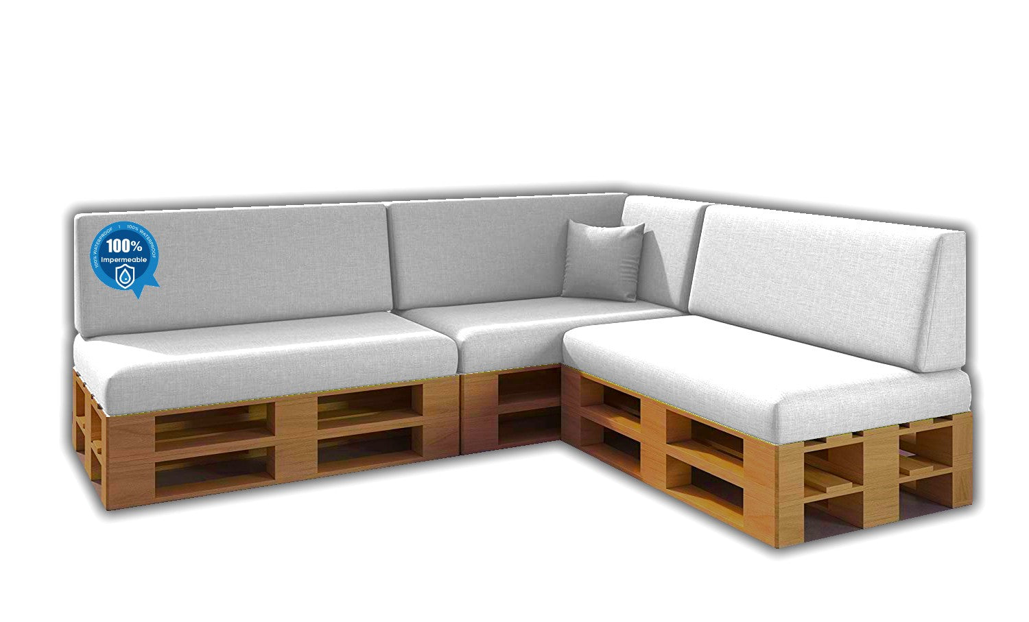 Asientos y Respaldos de Espuma para Sofá de Palets V2 | Interior y Exterior | Desenfundables