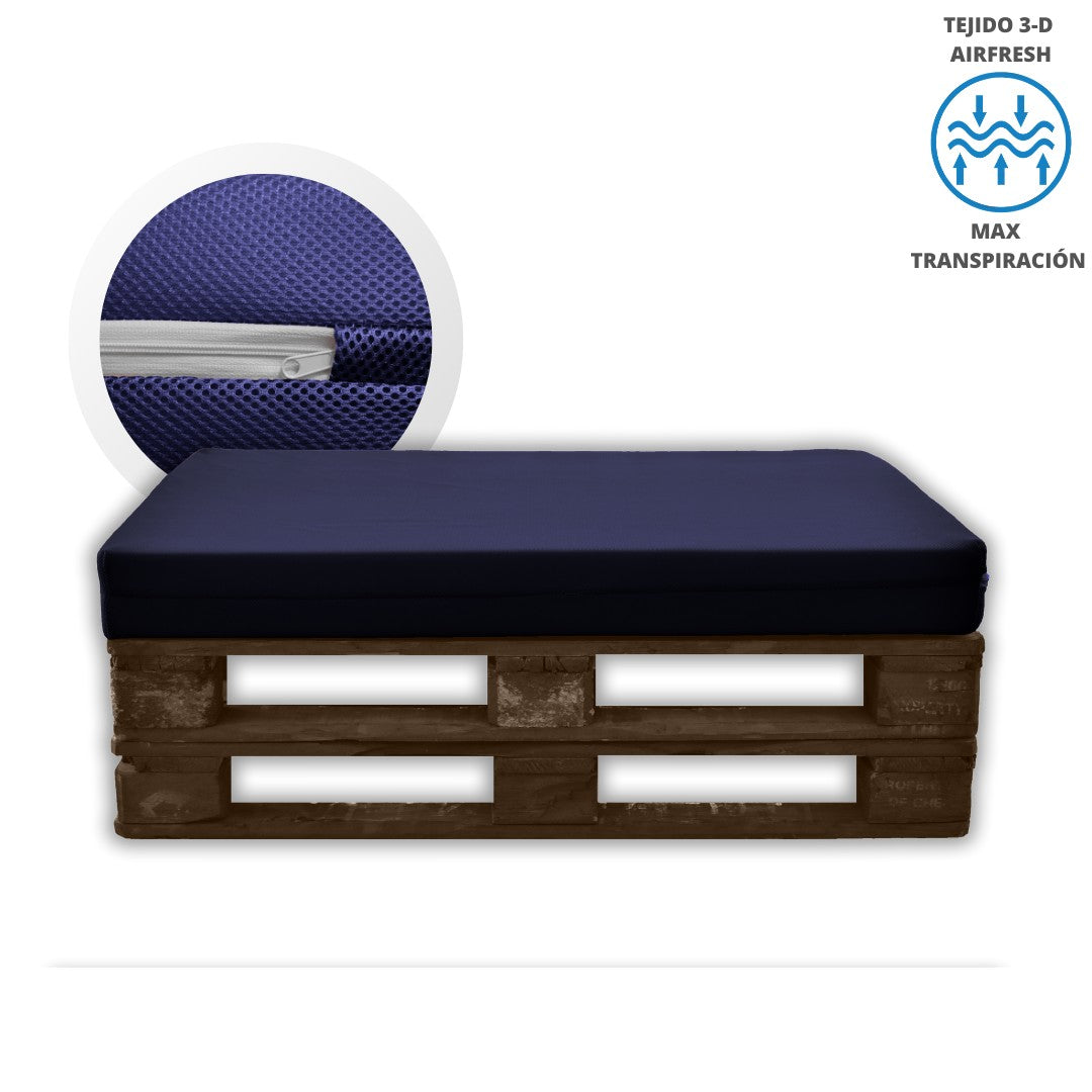 Asiento Cojín de Espuma para sofá Exterior de Palet con Funda